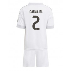 Real Madrid Daniel Carvajal #2 Hemmaställ Barn 2025-26 Korta ärmar (+ Korta byxor)
